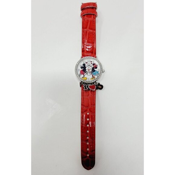 Disney Mickey and Minnie I Love You Kissing  Watch with Charms - Picture 3 of 5
